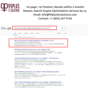 Search Engine Optimization Specialist - 99Plus IT Solutions Pvt. Ltd.